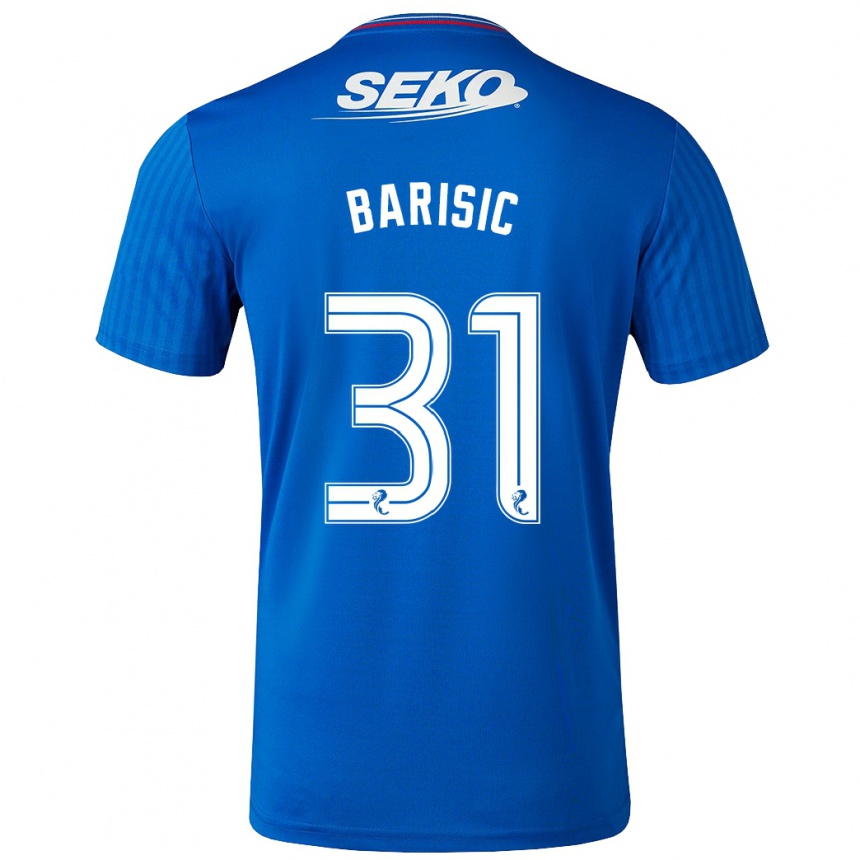 Kids Football Borna Barisic #31 Blue Home Jersey 2023/24 T-Shirt