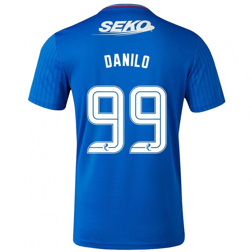 Kids Football Danilo #99 Blue Home Jersey 2023/24 T-Shirt