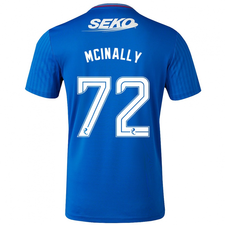 Kids Football Darren Mcinally #72 Blue Home Jersey 2023/24 T-Shirt