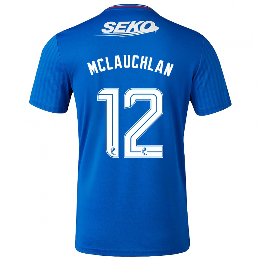 Kids Football Rachel Mclauchlan #12 Blue Home Jersey 2023/24 T-Shirt