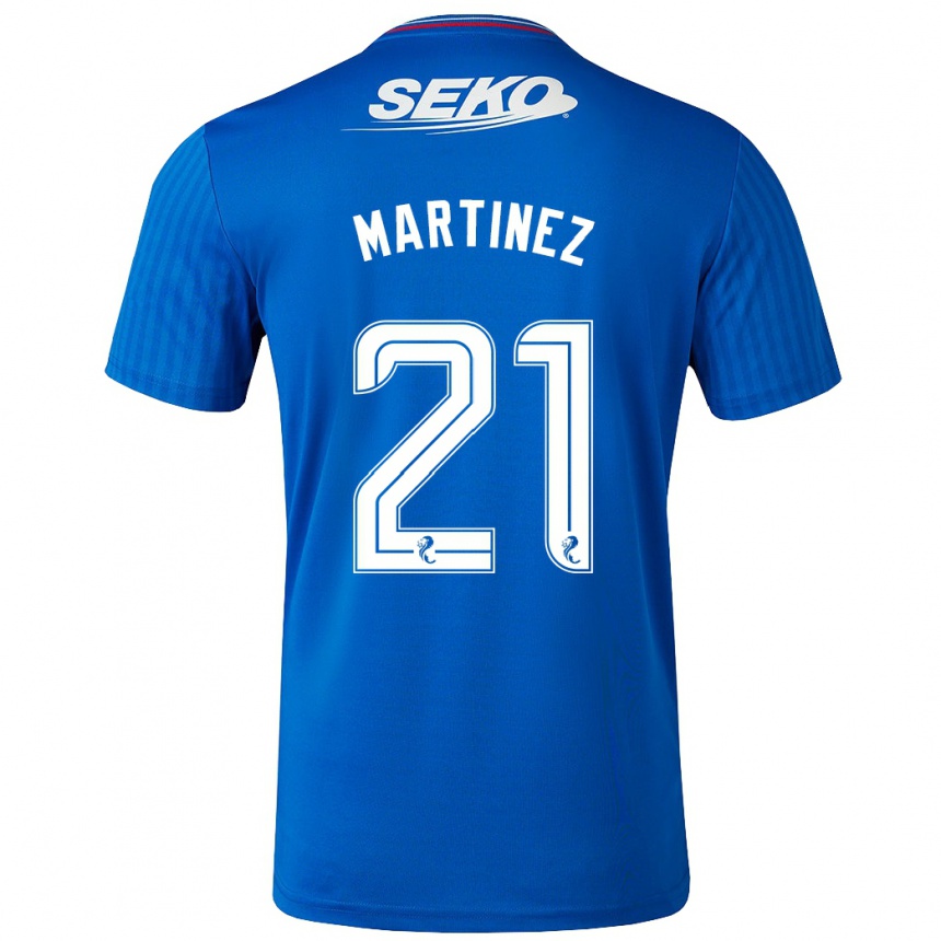 Kids Football Lisa Martinez #21 Blue Home Jersey 2023/24 T-Shirt