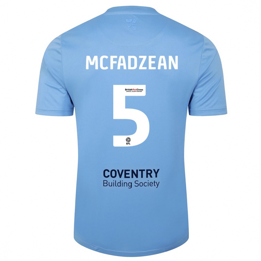 Kids Football Kyle Mcfadzean #5 Sky Blue Home Jersey 2023/24 T-Shirt