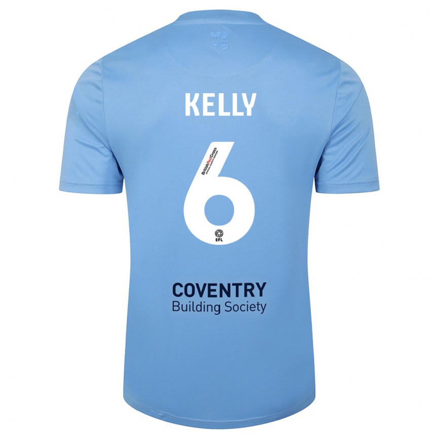Kids Football Liam Kelly #6 Sky Blue Home Jersey 2023/24 T-Shirt