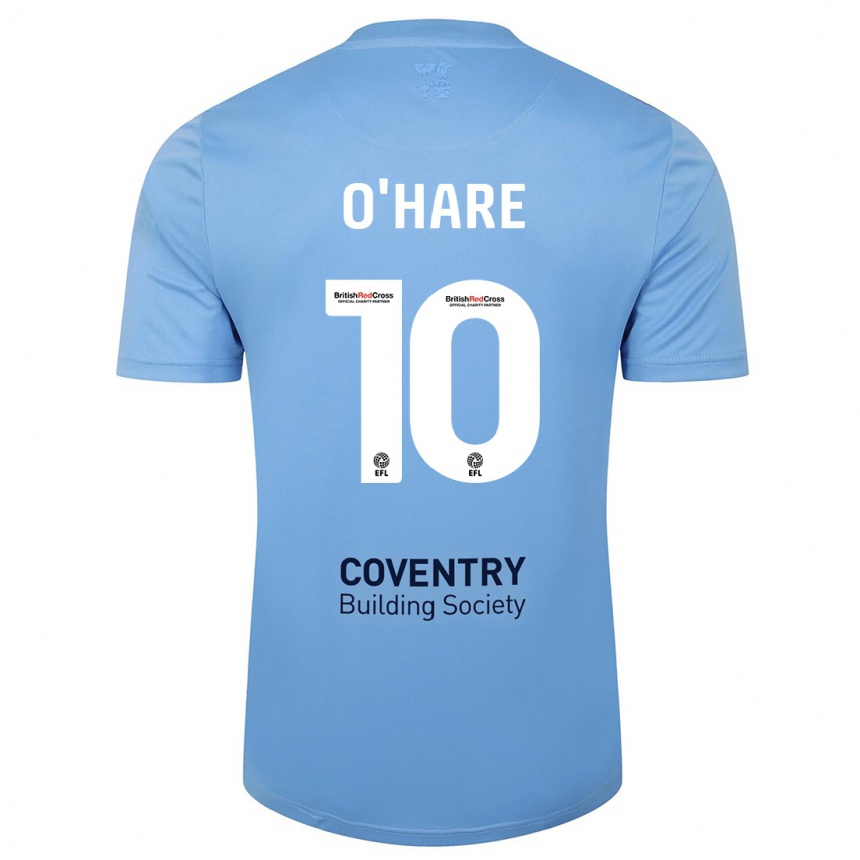 Kids Football Callum O'hare #10 Sky Blue Home Jersey 2023/24 T-Shirt