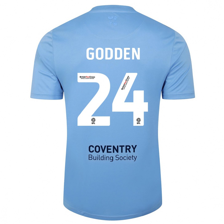 Kids Football Matt Godden #24 Sky Blue Home Jersey 2023/24 T-Shirt