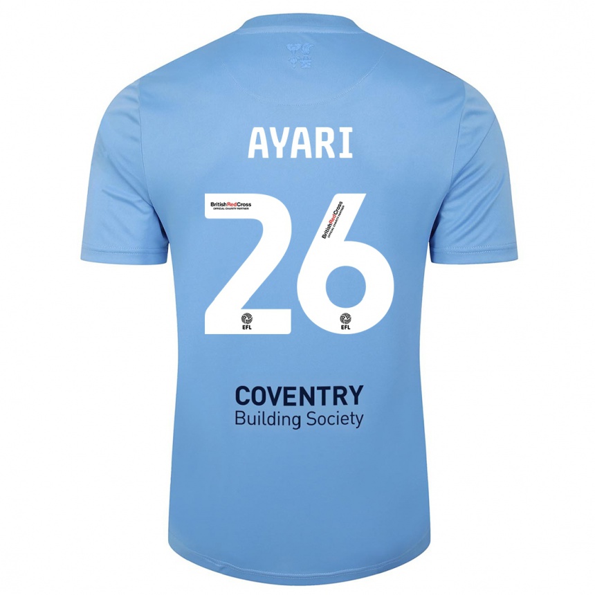 Kids Football Yasin Ayari #26 Sky Blue Home Jersey 2023/24 T-Shirt