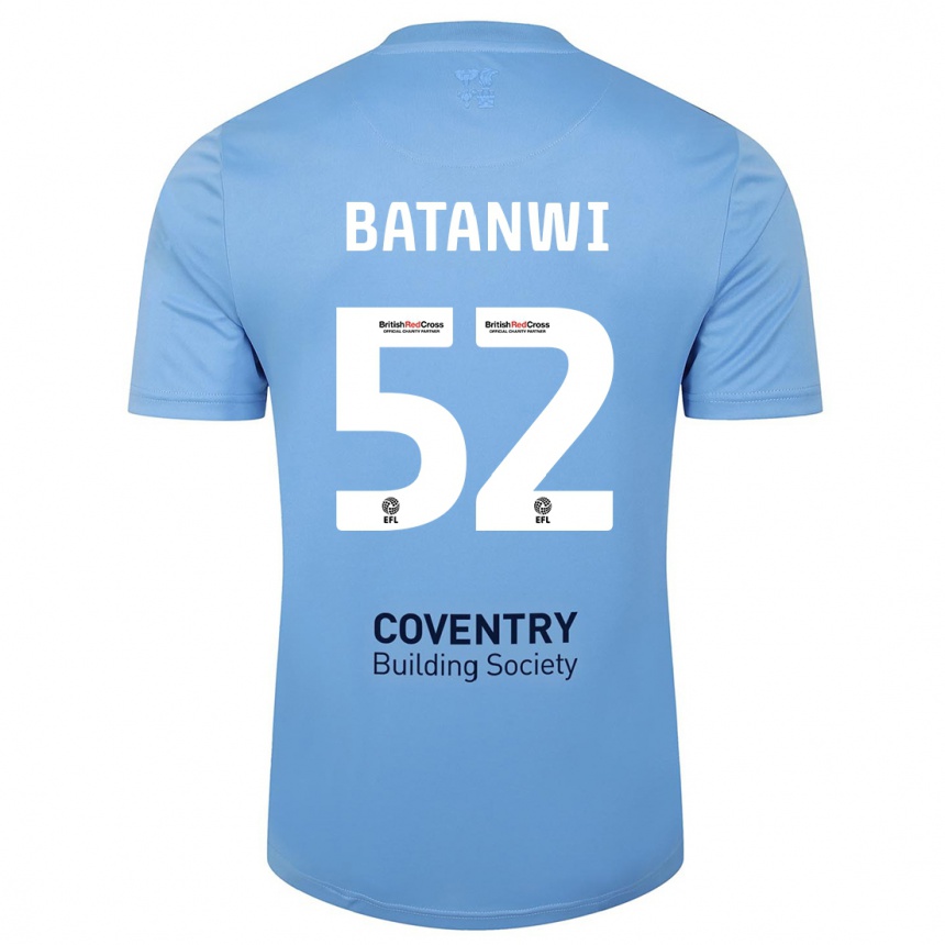 Kids Football Tristen Batanwi #52 Sky Blue Home Jersey 2023/24 T-Shirt