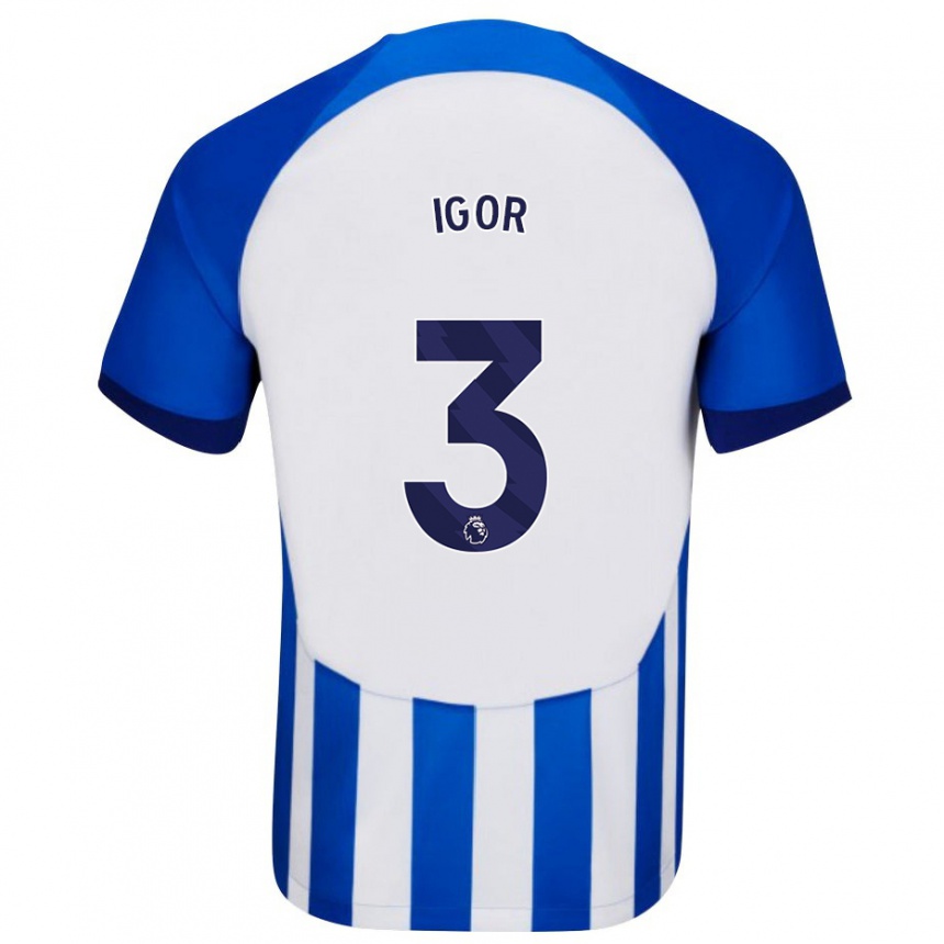 Kids Football Igor #3 Blue Home Jersey 2023/24 T-Shirt