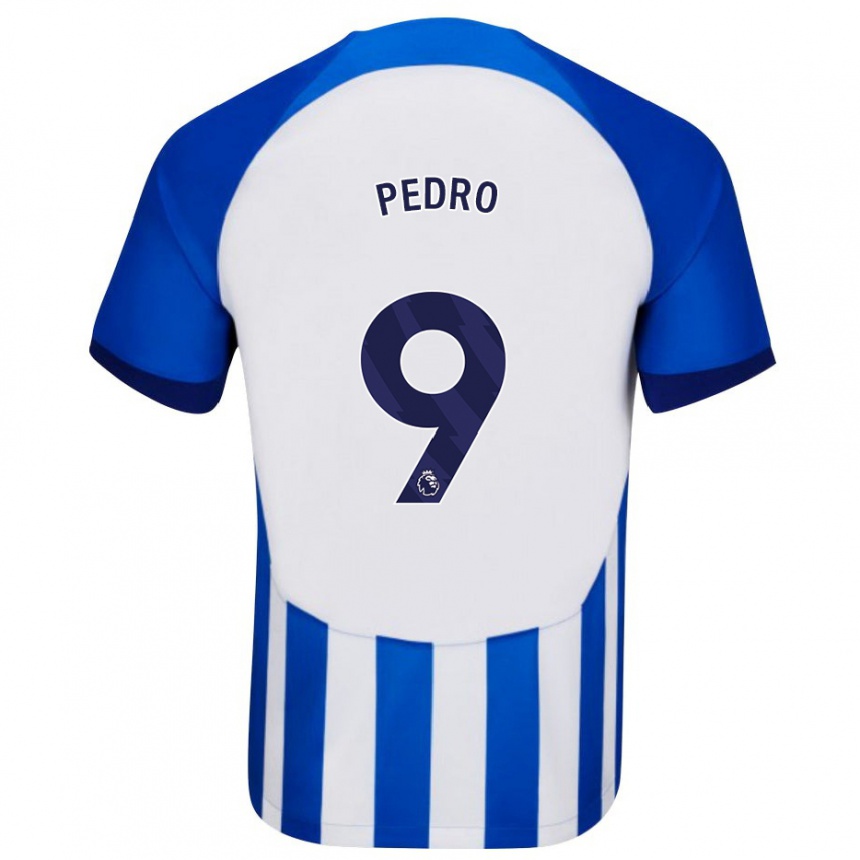 Kids Football João Pedro #9 Blue Home Jersey 2023/24 T-Shirt