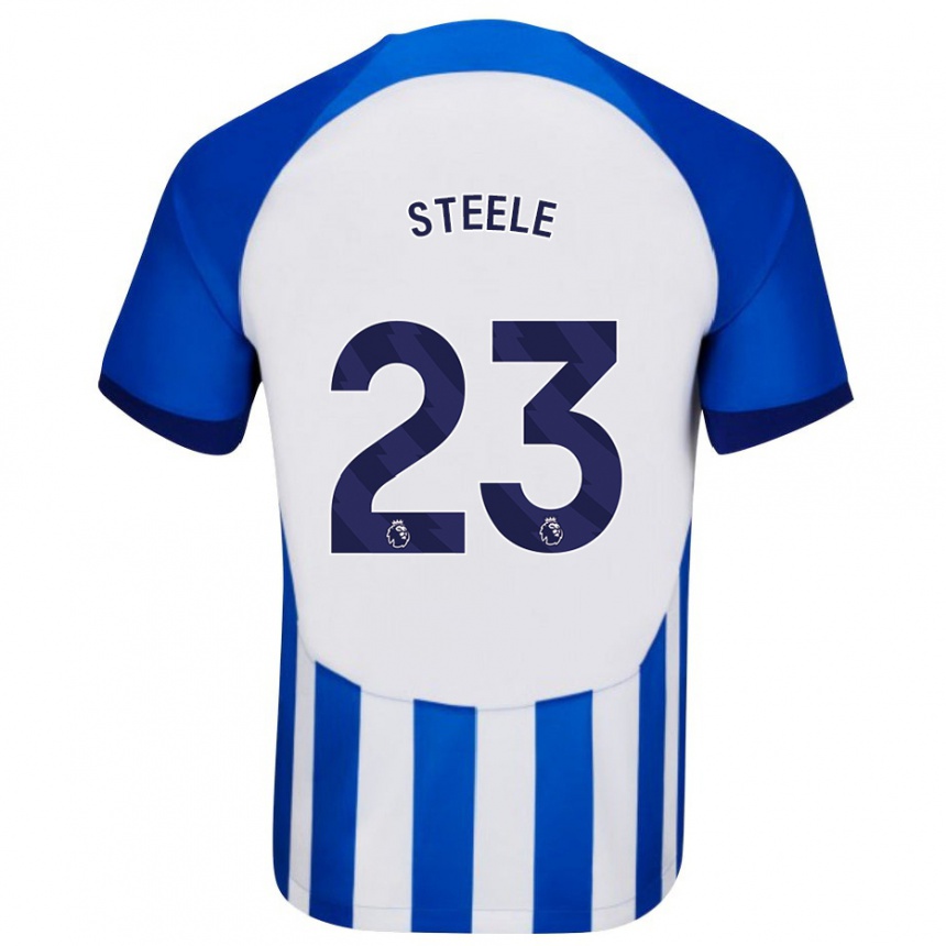 Kids Football Jason Steele #23 Blue Home Jersey 2023/24 T-Shirt