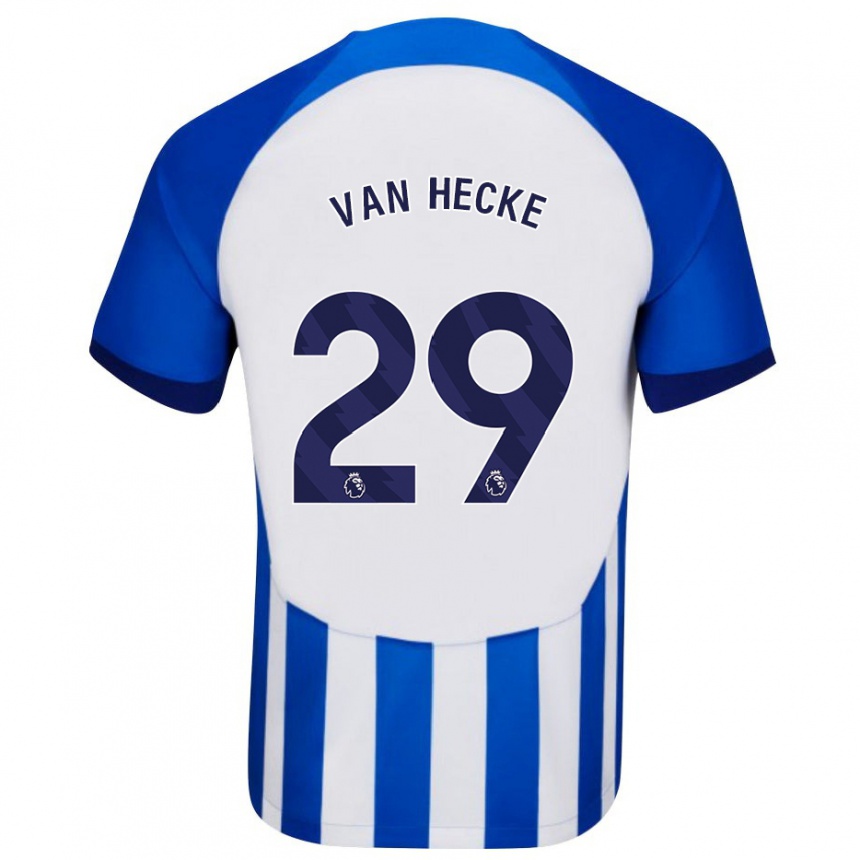 Kids Football Jan Paul Van Hecke #29 Blue Home Jersey 2023/24 T-Shirt