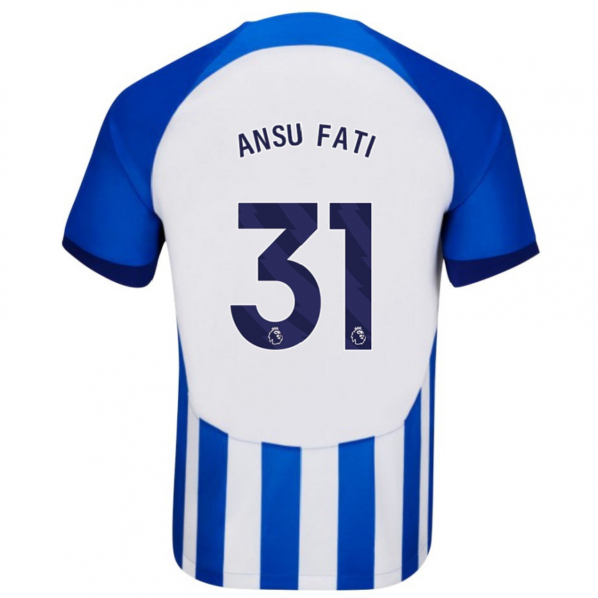 Kids Football Ansu Fati #31 Blue Home Jersey 2023/24 T-Shirt