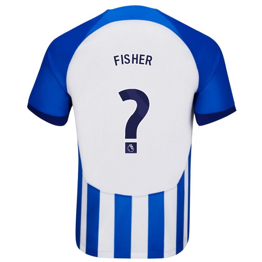 Kids Football Hugo Fisher #0 Blue Home Jersey 2023/24 T-Shirt