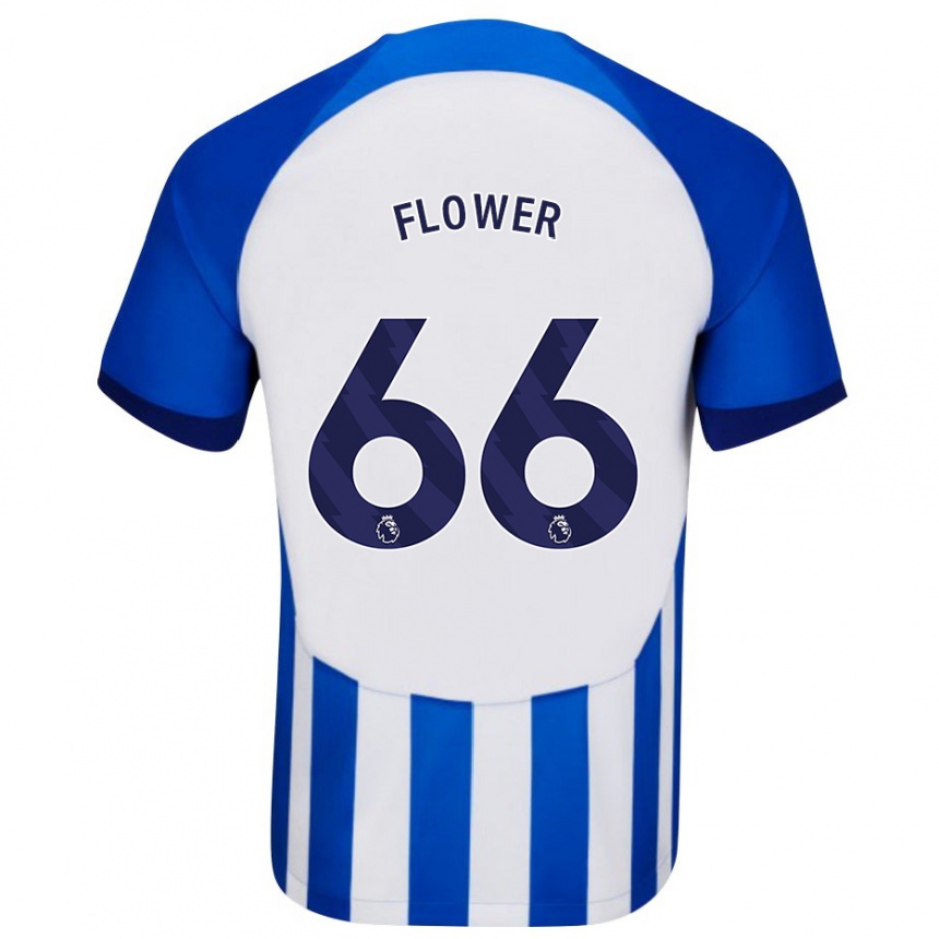 Kids Football Louis Flower #66 Blue Home Jersey 2023/24 T-Shirt
