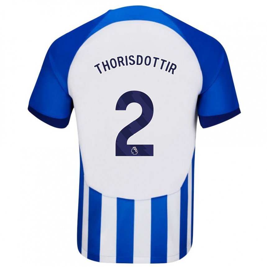 Kids Football Maria Thorisdottir #2 Blue Home Jersey 2023/24 T-Shirt