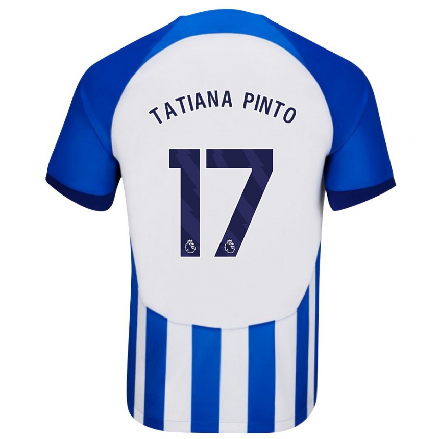 Kids Football Tatiana Vanessa Ferreira Pinto #17 Blue Home Jersey 2023/24 T-Shirt