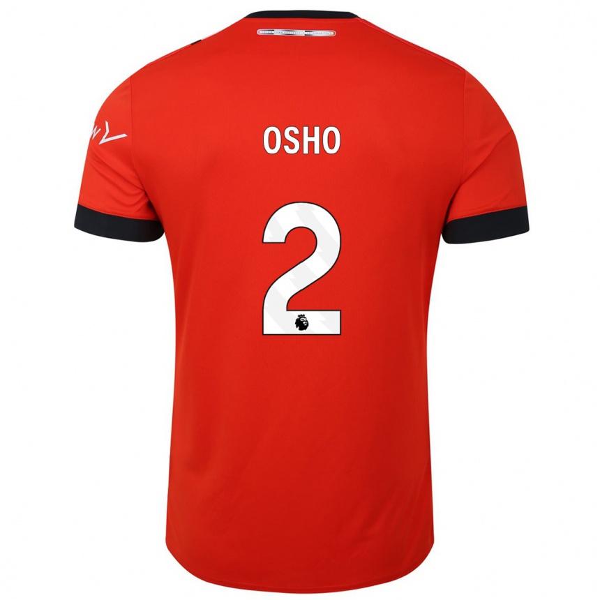 Kids Football Gabriel Osho #2 Red Home Jersey 2023/24 T-Shirt