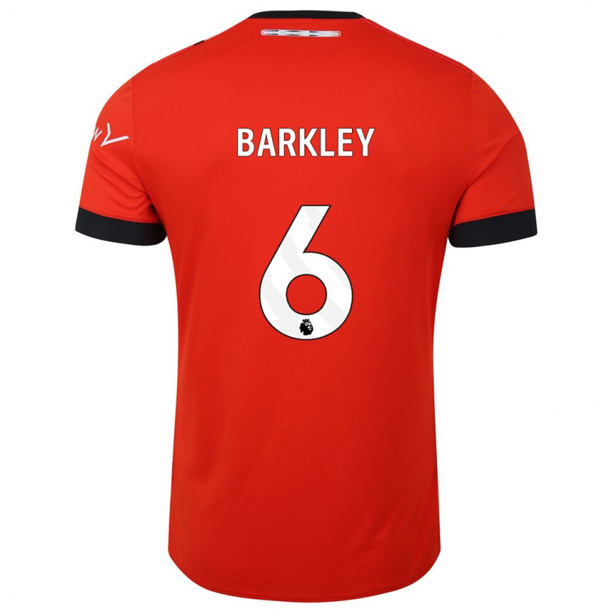 Kids Football Ross Barkley #6 Red Home Jersey 2023/24 T-Shirt