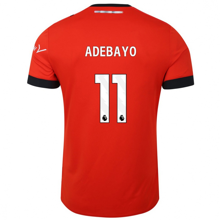 Kids Football Elijah Adebayo #11 Red Home Jersey 2023/24 T-Shirt