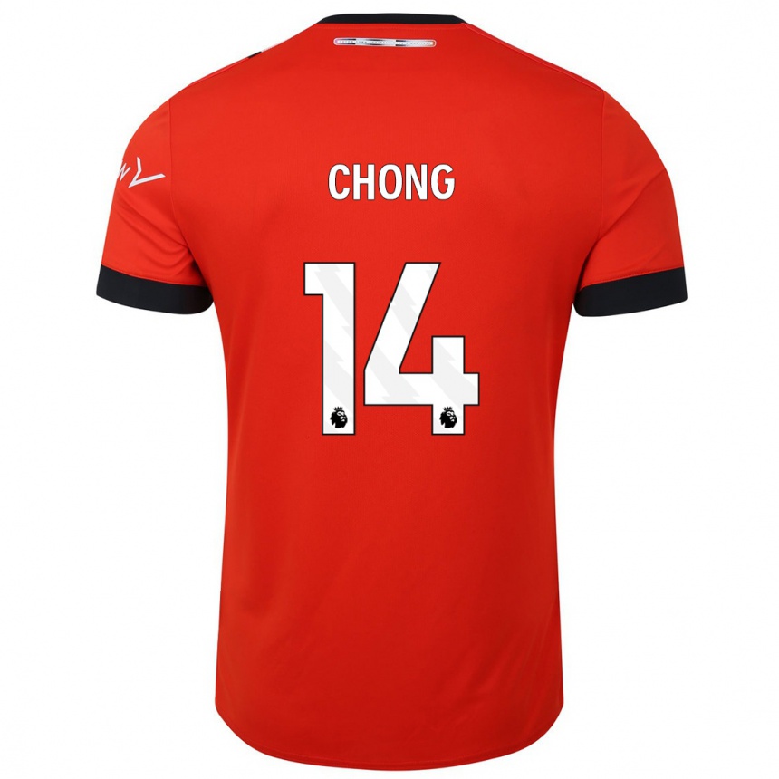 Kids Football Tahith Chong #14 Red Home Jersey 2023/24 T-Shirt