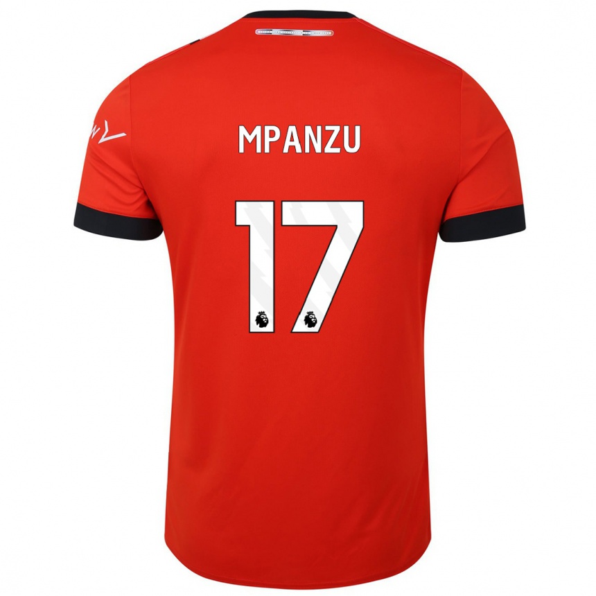 Kids Football Pelly Ruddock Mpanzu #17 Red Home Jersey 2023/24 T-Shirt