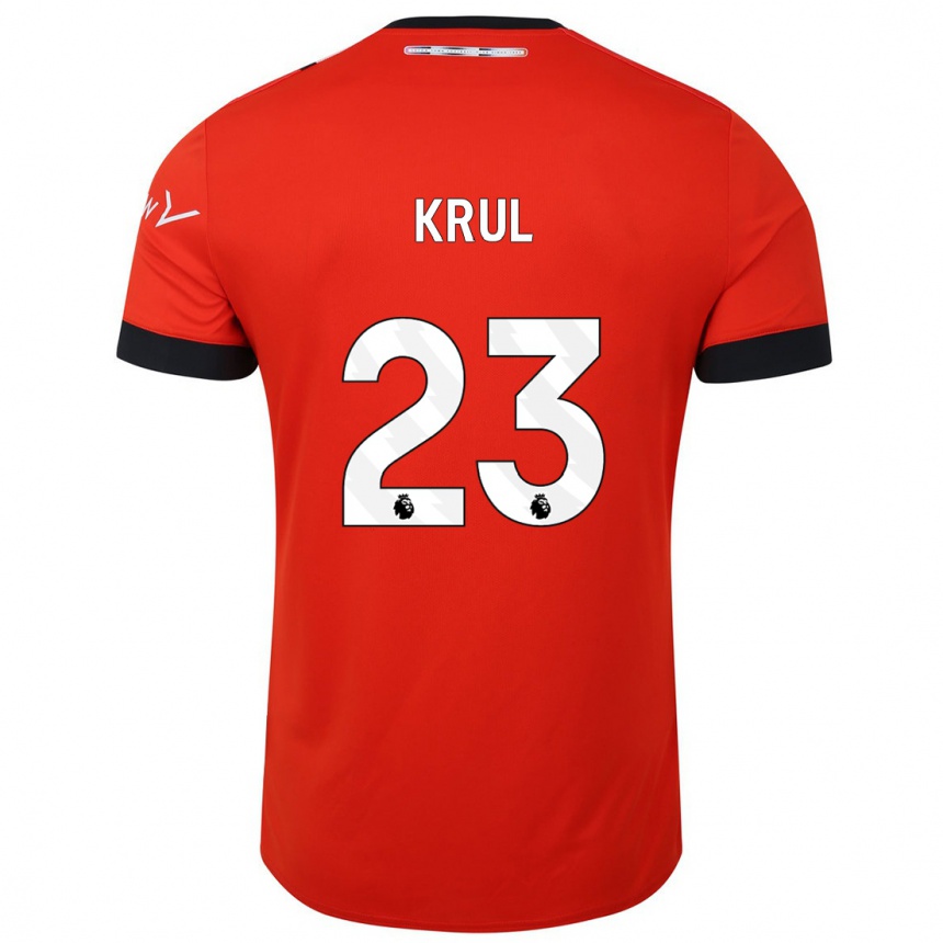 Kids Football Tim Krul #23 Red Home Jersey 2023/24 T-Shirt