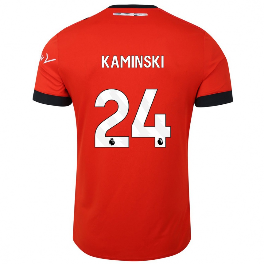 Kids Football Thomas Kaminski #24 Red Home Jersey 2023/24 T-Shirt