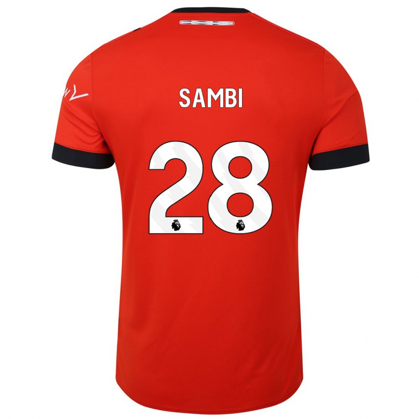 Kids Football Albert Sambi Lokonga #28 Red Home Jersey 2023/24 T-Shirt