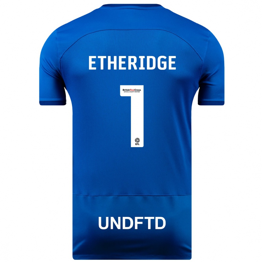 Kids Football Neil Etheridge #1 Blue Home Jersey 2023/24 T-Shirt