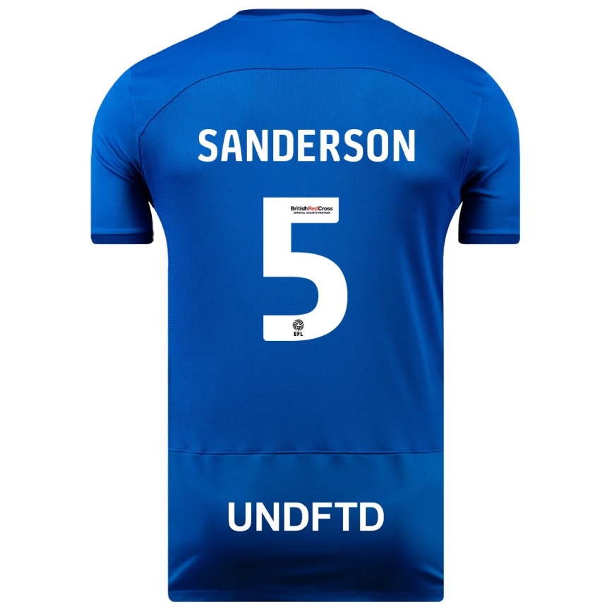 Kids Football Dion Sanderson #5 Blue Home Jersey 2023/24 T-Shirt