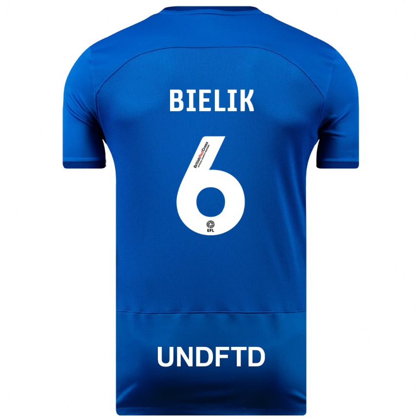 Kids Football Krystian Bielik #6 Blue Home Jersey 2023/24 T-Shirt