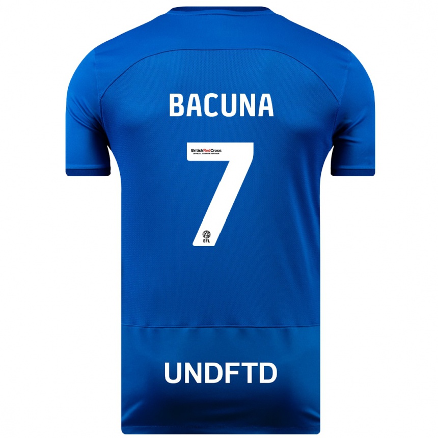 Kids Football Juninho Bacuna #7 Blue Home Jersey 2023/24 T-Shirt