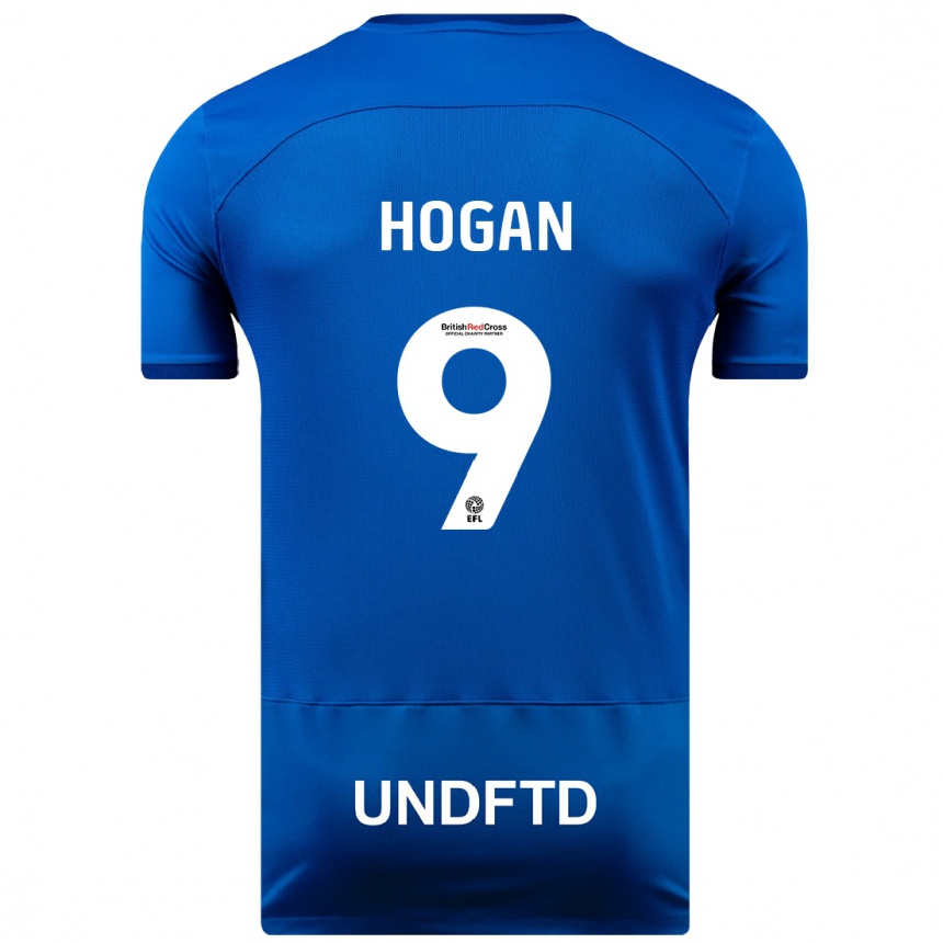 Kids Football Scott Hogan #9 Blue Home Jersey 2023/24 T-Shirt