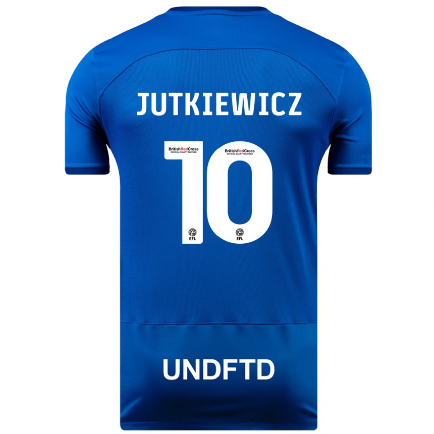 Kids Football Lukas Jutkiewicz #10 Blue Home Jersey 2023/24 T-Shirt