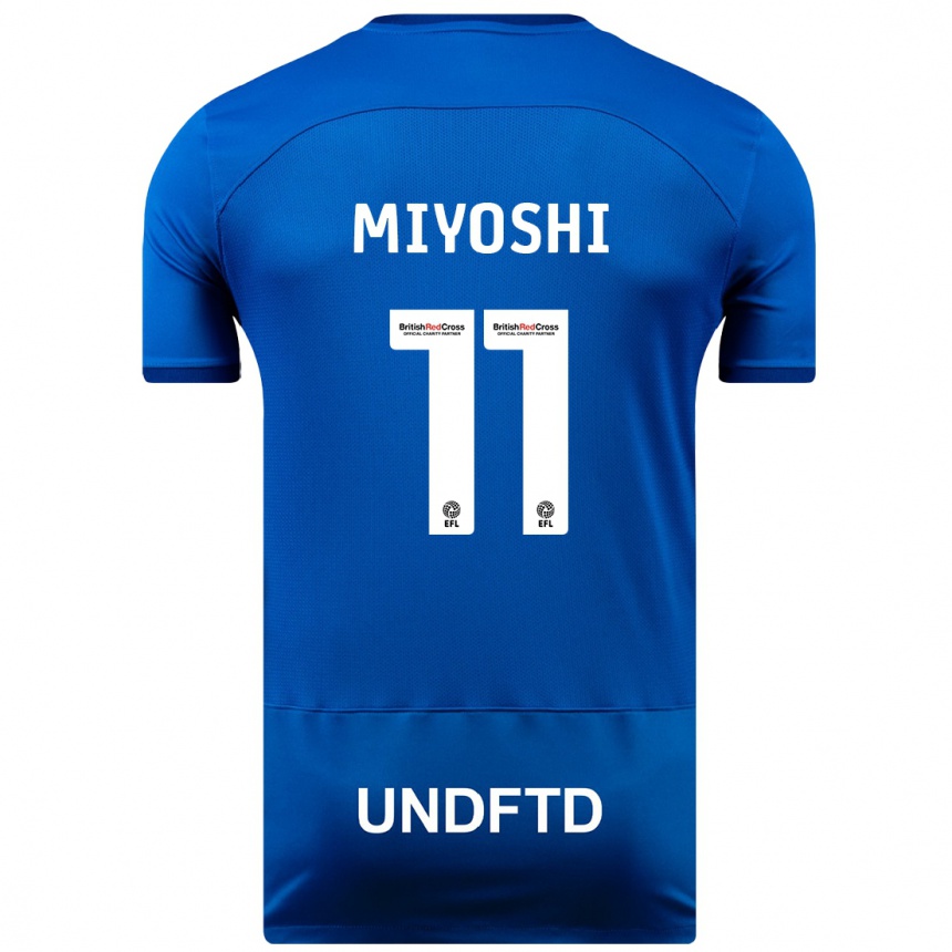 Kids Football Koji Miyoshi #11 Blue Home Jersey 2023/24 T-Shirt