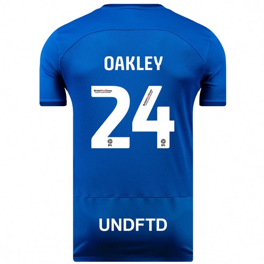 Kids Football Marcel Oakley #24 Blue Home Jersey 2023/24 T-Shirt