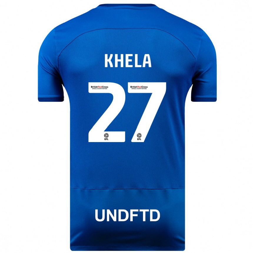 Kids Football Brandon Khela #27 Blue Home Jersey 2023/24 T-Shirt