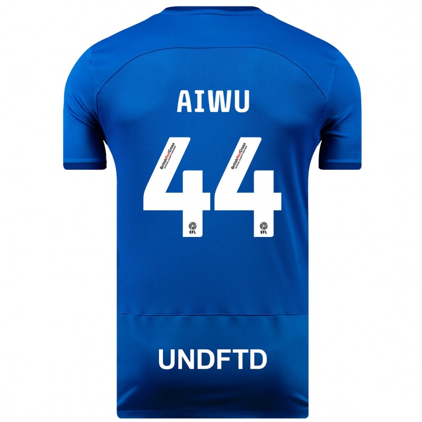 Kids Football Emanuel Aiwu #44 Blue Home Jersey 2023/24 T-Shirt