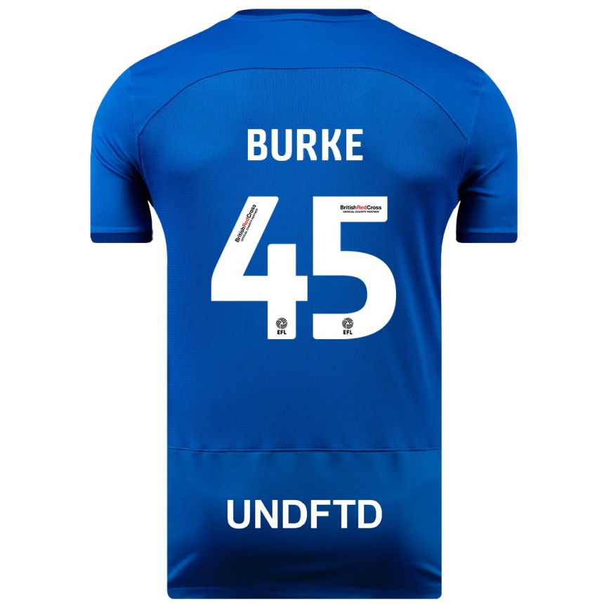 Kids Football Oliver Burke #45 Blue Home Jersey 2023/24 T-Shirt