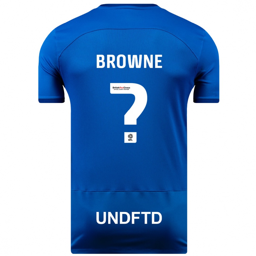 Kids Football Rico Browne #0 Blue Home Jersey 2023/24 T-Shirt