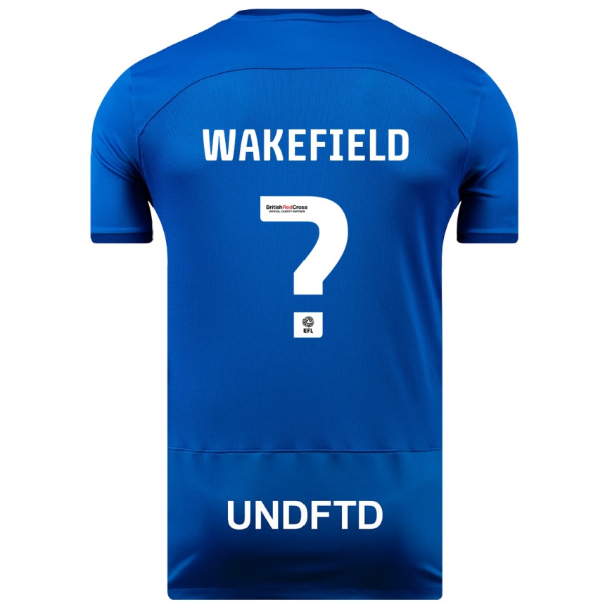 Kids Football Kieran Wakefield #0 Blue Home Jersey 2023/24 T-Shirt