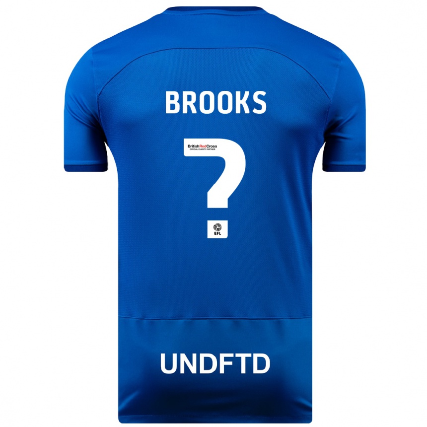 Kids Football Kobi Brooks #0 Blue Home Jersey 2023/24 T-Shirt