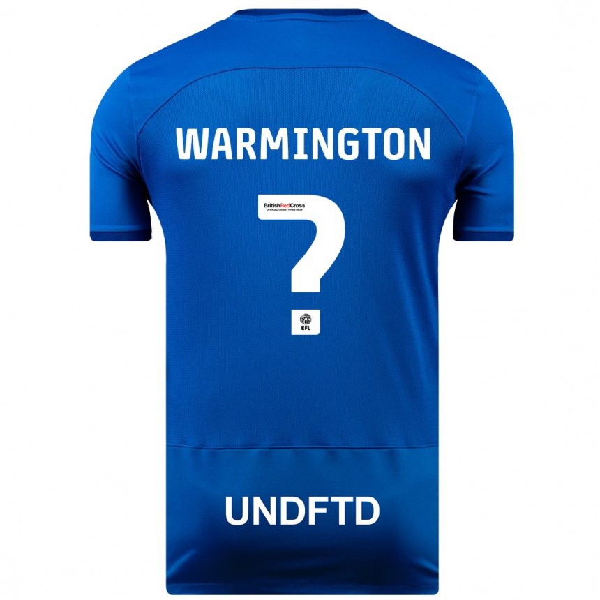 Kids Football Tyrese Warmington #0 Blue Home Jersey 2023/24 T-Shirt