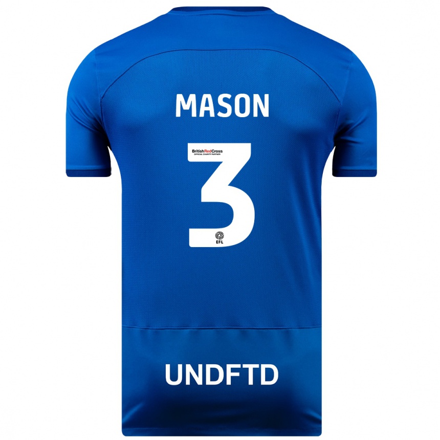 Kids Football Ellie Mason #3 Blue Home Jersey 2023/24 T-Shirt