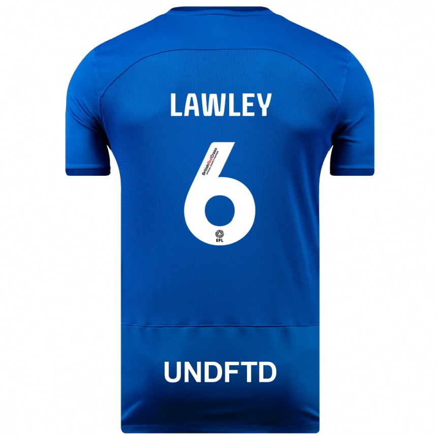 Kids Football Gemma Lawley #6 Blue Home Jersey 2023/24 T-Shirt