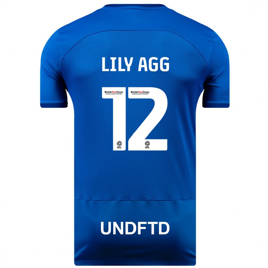 Kids Football Lily Agg #12 Blue Home Jersey 2023/24 T-Shirt