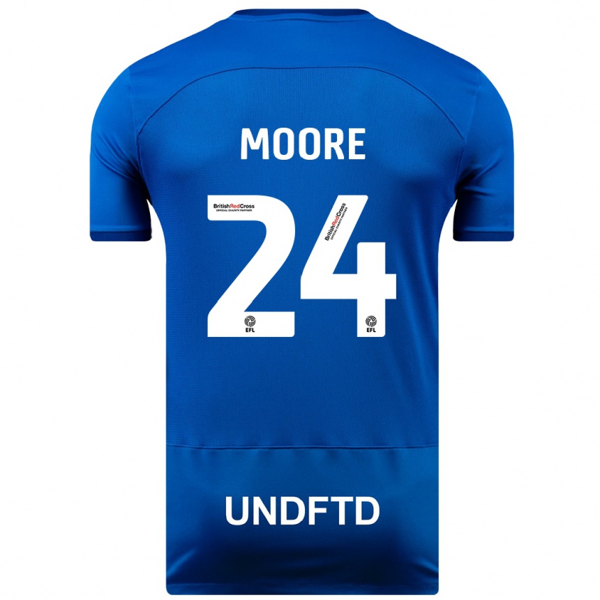 Kids Football Jade Ellis Moore #24 Blue Home Jersey 2023/24 T-Shirt