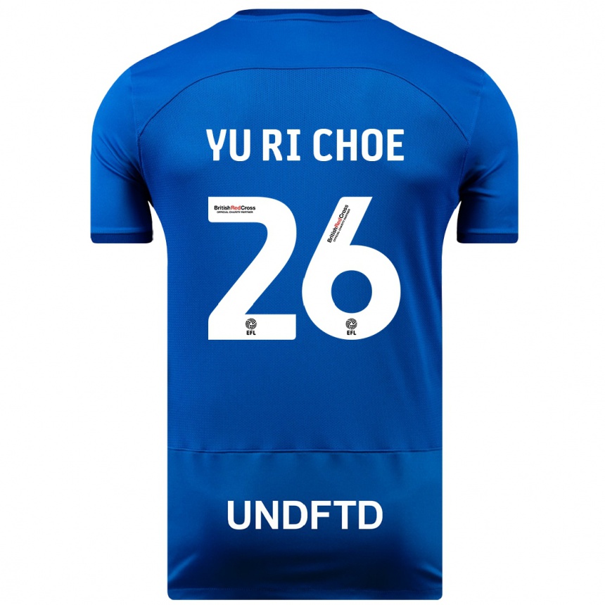 Kids Football Yu-Ri Choe #26 Blue Home Jersey 2023/24 T-Shirt