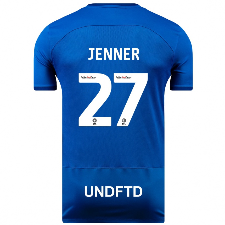 Kids Football Abbi Jenner #27 Blue Home Jersey 2023/24 T-Shirt