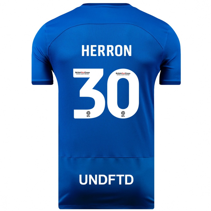 Kids Football Neve Herron #30 Blue Home Jersey 2023/24 T-Shirt